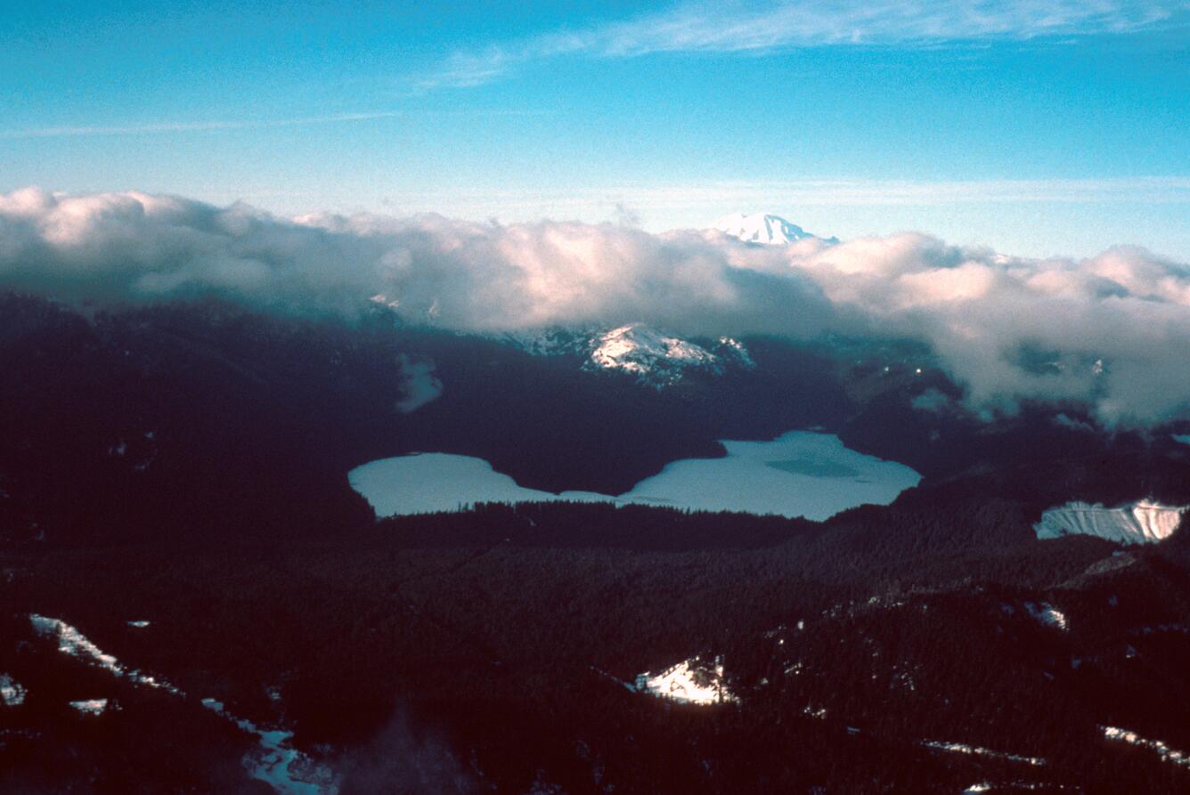 Spirit Lake before the big May 18, 1980, eruption of Mount St. Hele...