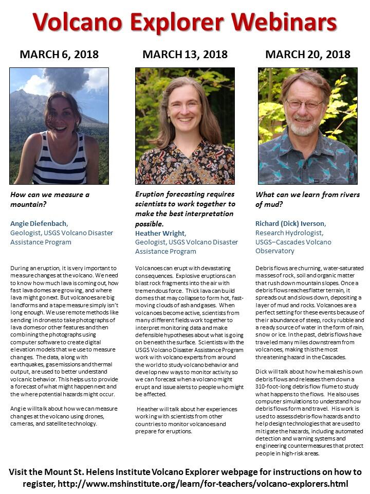 Scientists participate in 2018 Volcano Explorers Webinars....
