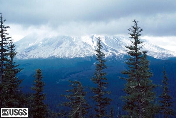 Mount St. Helens as seen from Coldwater II observation post. ...