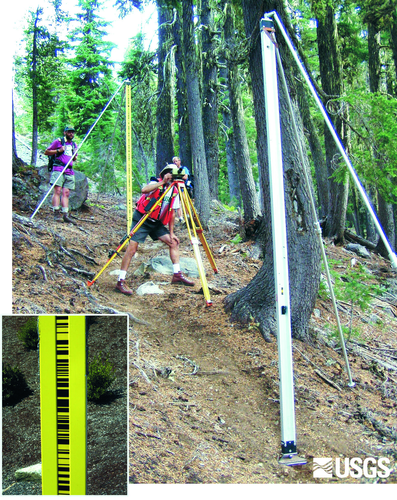 Leveling survey near South Sister, Oregon...