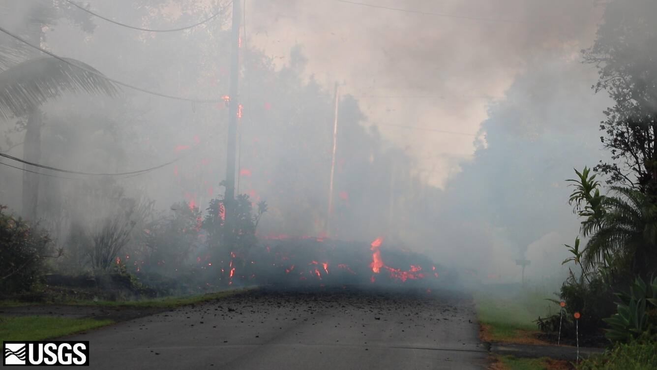 Fissure 3 opened around 6 am on Friday, May 4, with weak fuming fro...