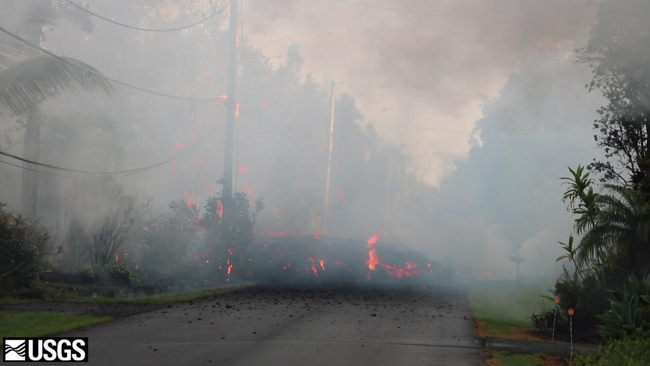 Fissure 3 opened around 6 am on Friday, May 4, with weak fuming fro...