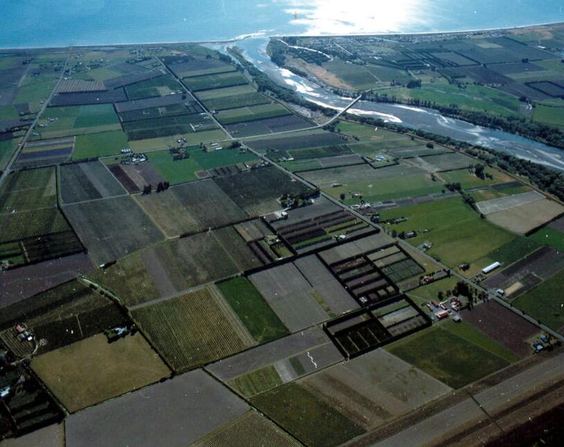 Horticultural land in Hawkes Bay, New Zealand, downwind of the Taup...