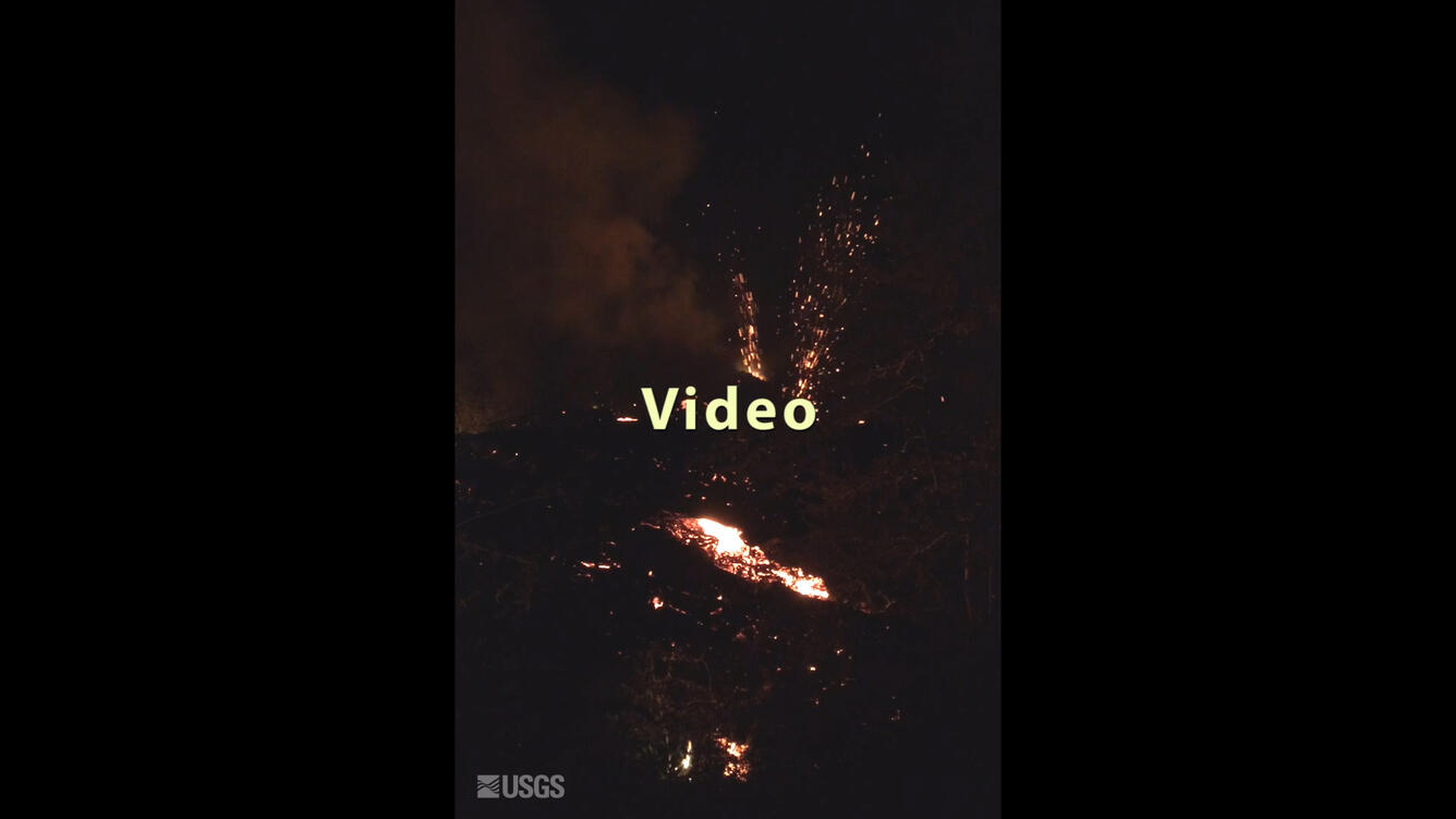 This video shows spattering at fissure 18, Kīlauea Volcano's Lower ...