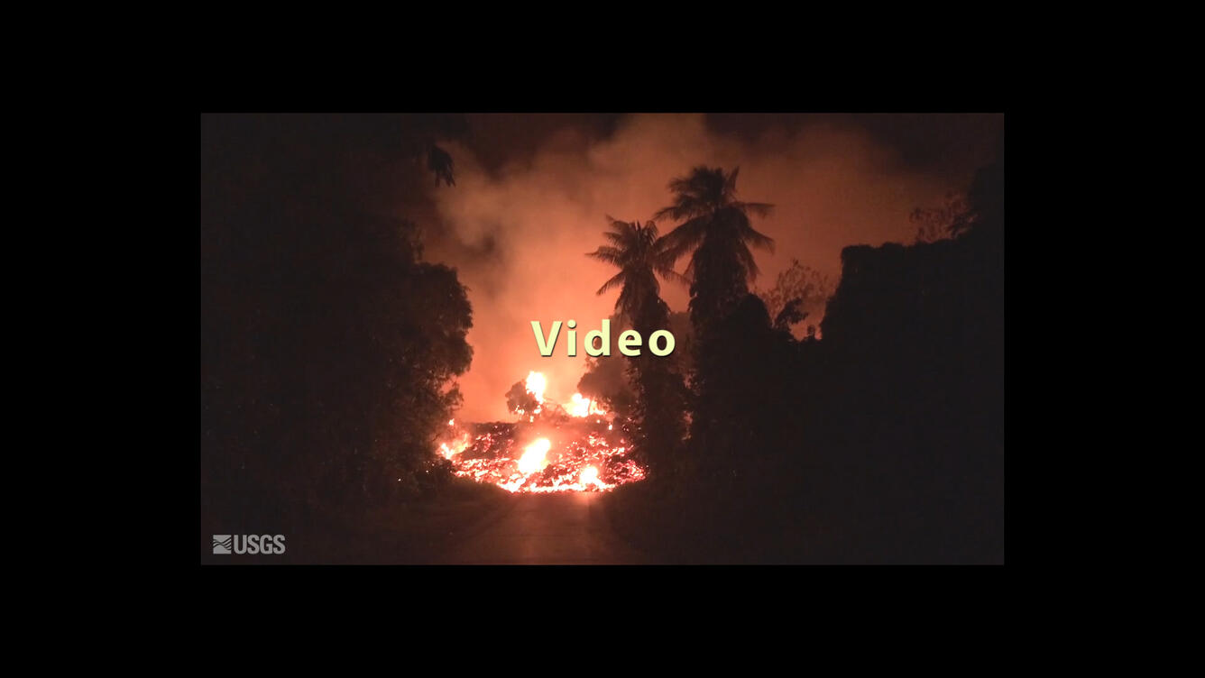 Slow moving lava flow front in Kīlauea Volcano's Lower East Rift Zo...