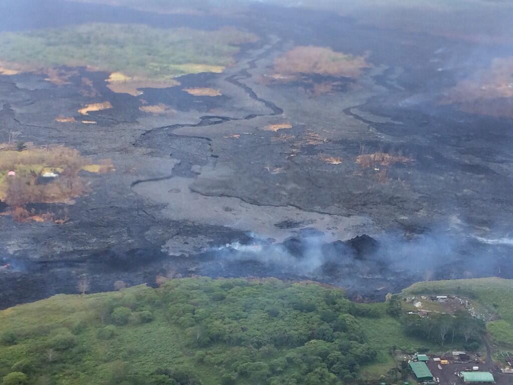 View of the fissure complex is toward the southeast during this aft...