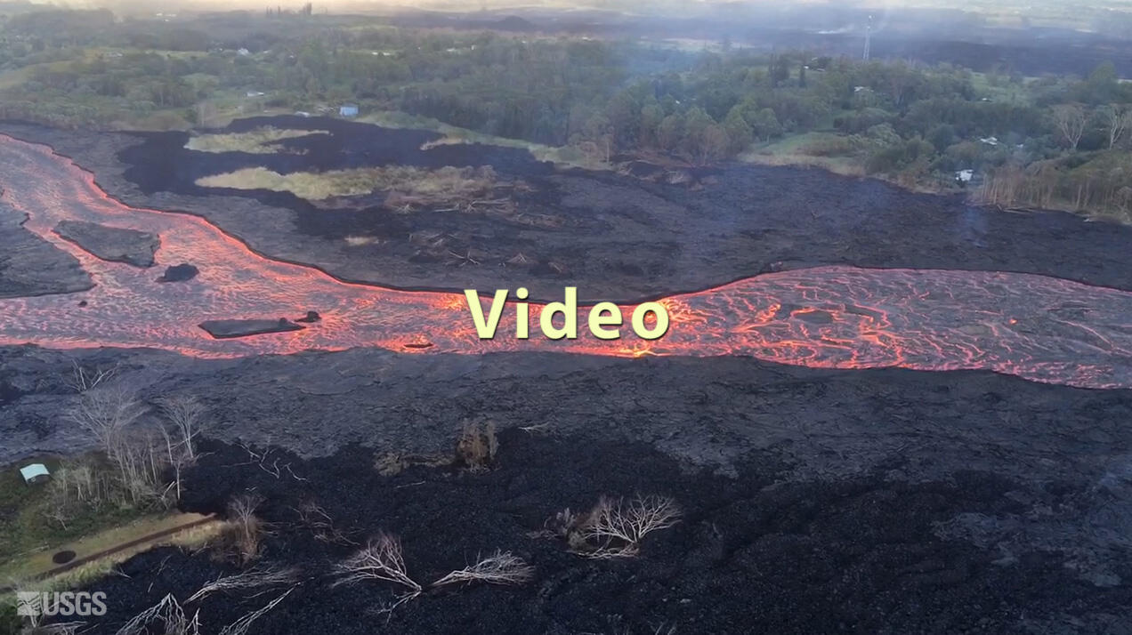 Video from morning helicopter overflight traces lava's path to the ...