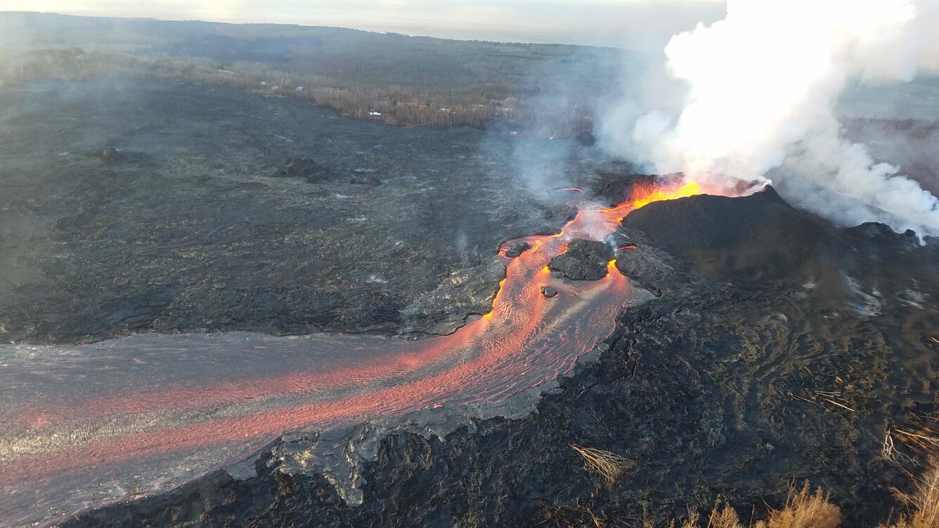 Fissure 8 cone and channelized lava flow....