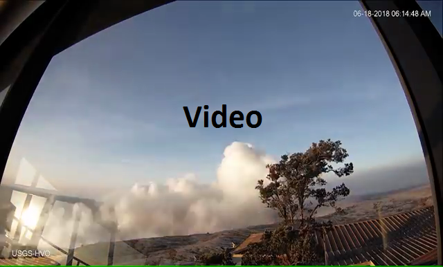 Seismic event generates weak plume captured by Halemaʻumaʻu webcam ...