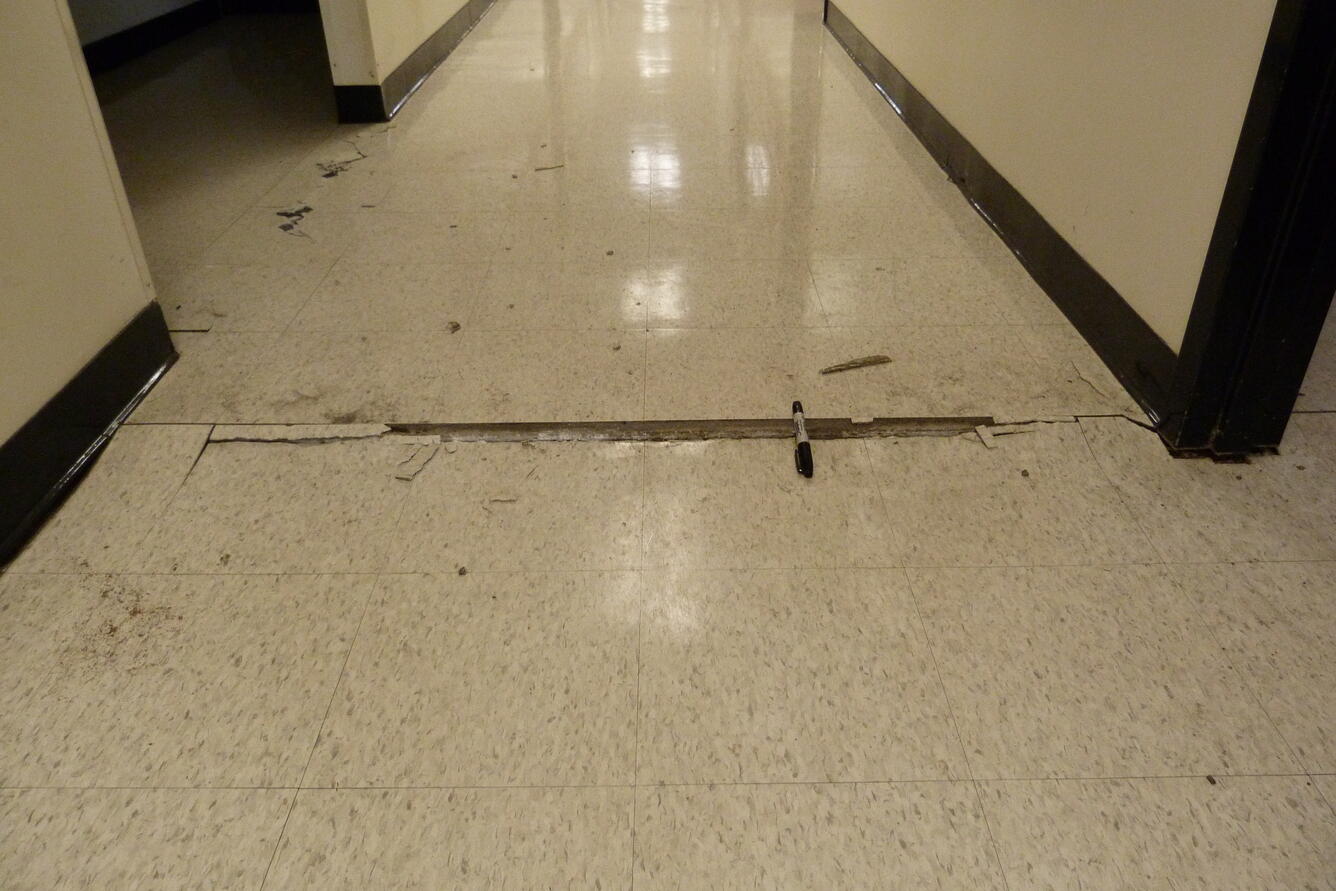 The floor of the USGS-Hawaiian Volcano Observatory has buckled in p...
