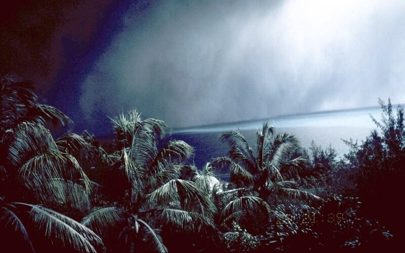 Ashfall on the Montserrat Volcano Observatory during the eruption o...