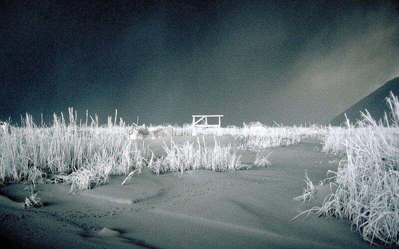 Darkness during an ashfall event....