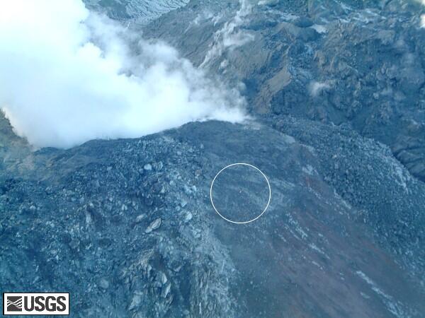 USGS Station BLIS (orange reflection in circle), as seen at Opus on...