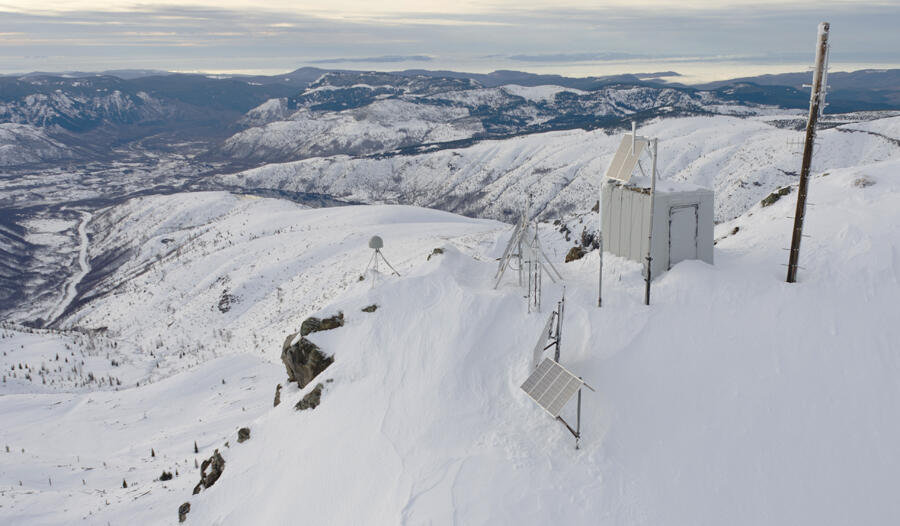 Coldwater Peak communications and data relay station north of Mount...