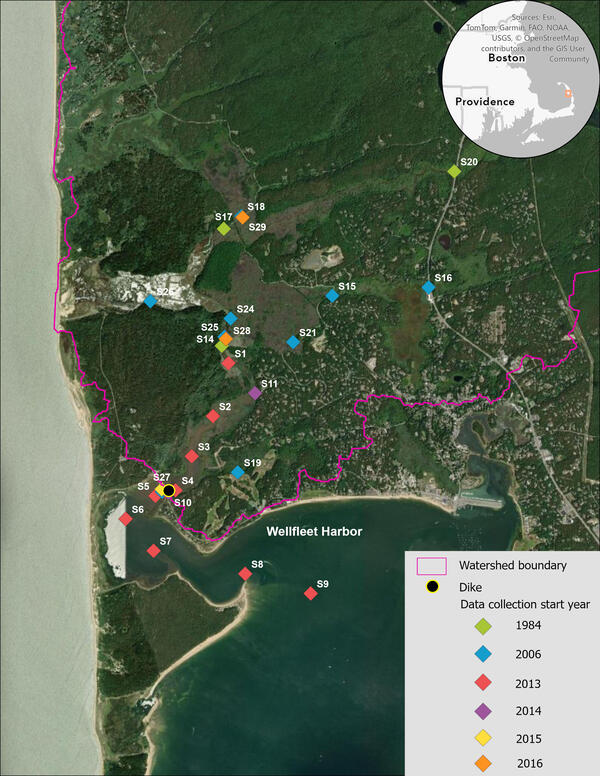 Herring River estuary stations in 2016