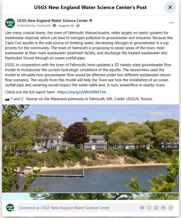 A screenshot of a Facebook post.