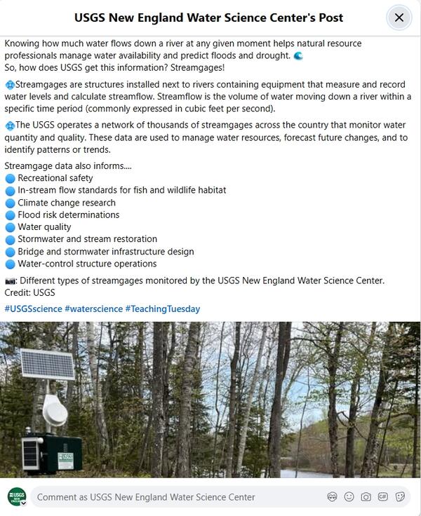 Screenshot of a Facebook post