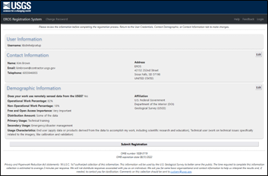 ERS Review User Information