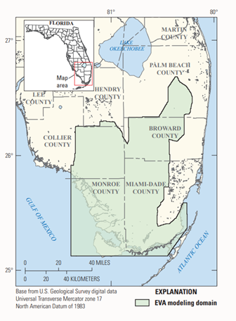 Everglades Vulnerability Analysis modeling framework spatial domain