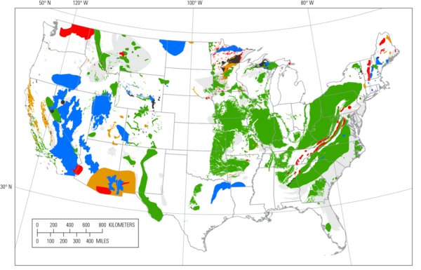 shaded map of the lower 48 U.S. States (see detailed description for full context).