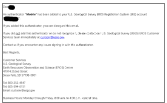 New Authenticator Added Email