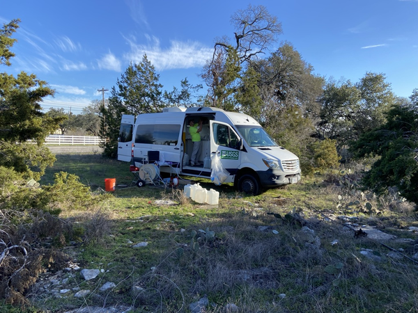 USGS van and mobile groundwater sampling site