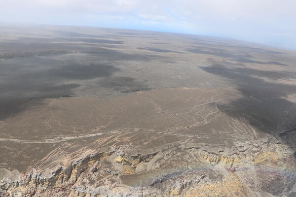 Color photograph of volcanic landscape