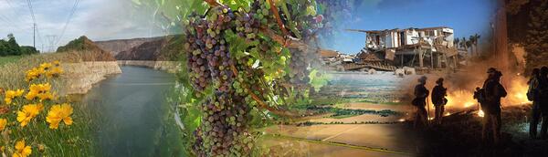 a collage of different industries, each benefiting from Landsat