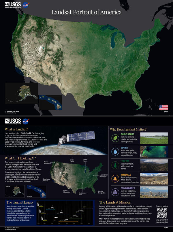 a satellite view of the United States