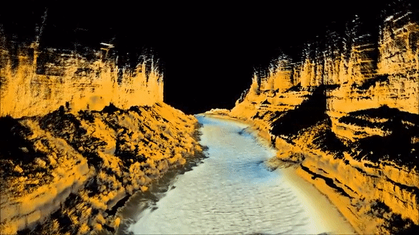 Animation of river bathymetry on Colorado River in Grand Canyon