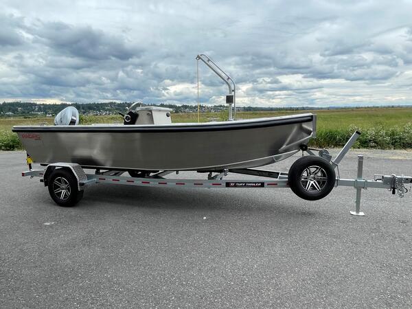 Photo of USGS Research Vessel Williams on a trailer