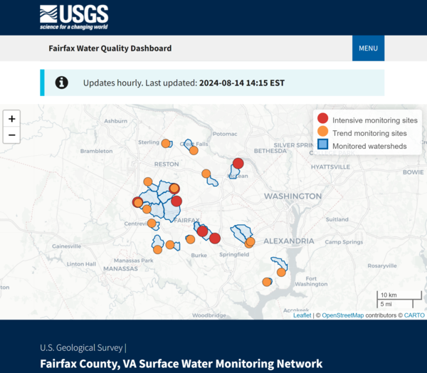 Fairfax County, VA Surface Water Monitoring Network