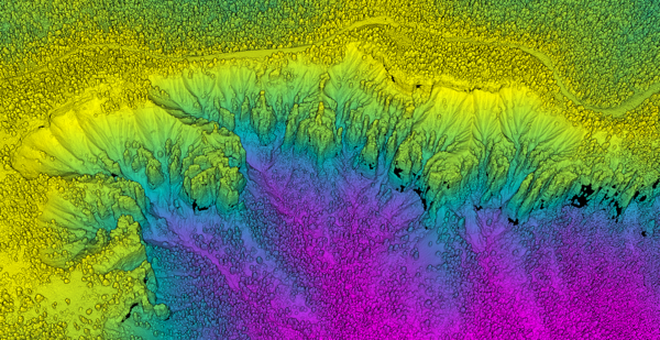 Lidar point cloud image in Bryce Canyon National Park