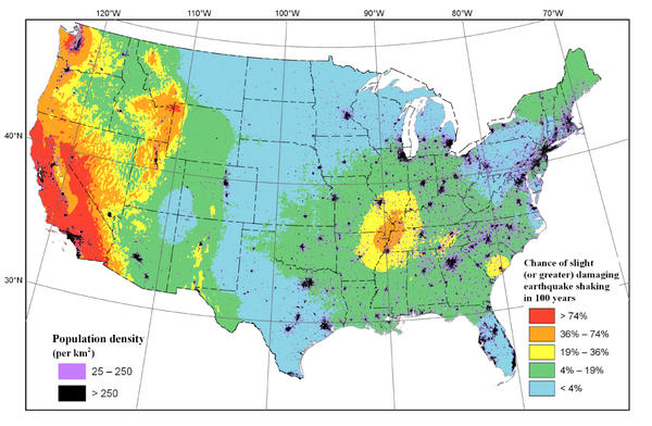 map of US with rainbow colors