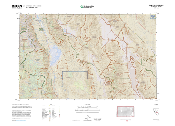 250K Topo map over the Death Valley region in California. Made in topoBuilder.