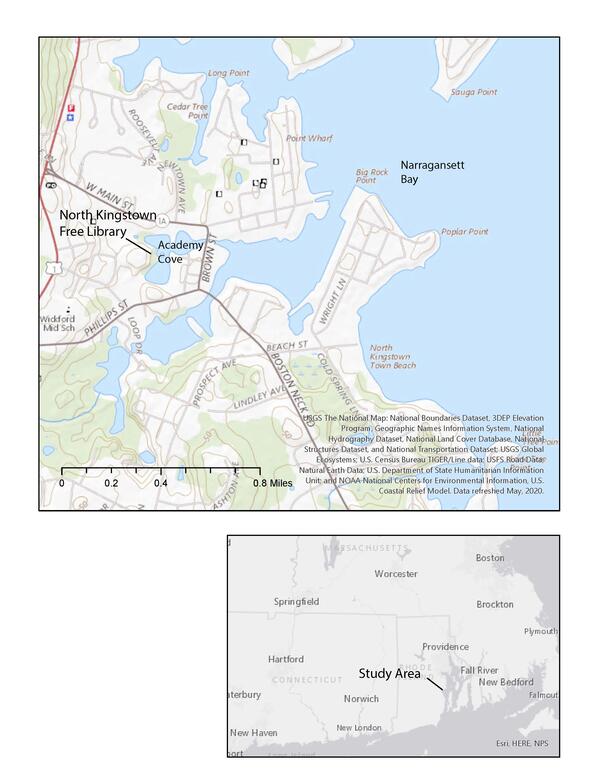 Study area, Wickford, Rhode Island