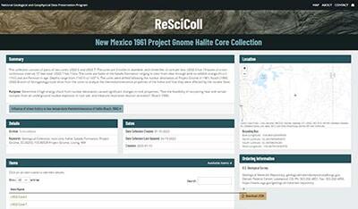 Example of metadata record cataloged in ReSciColl