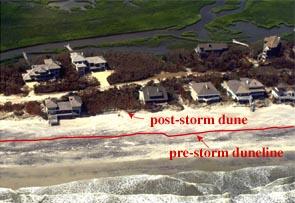 photo with dune line annotated on photo