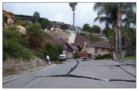 Bluebird Canyon landslide, near Laguna Beach CA