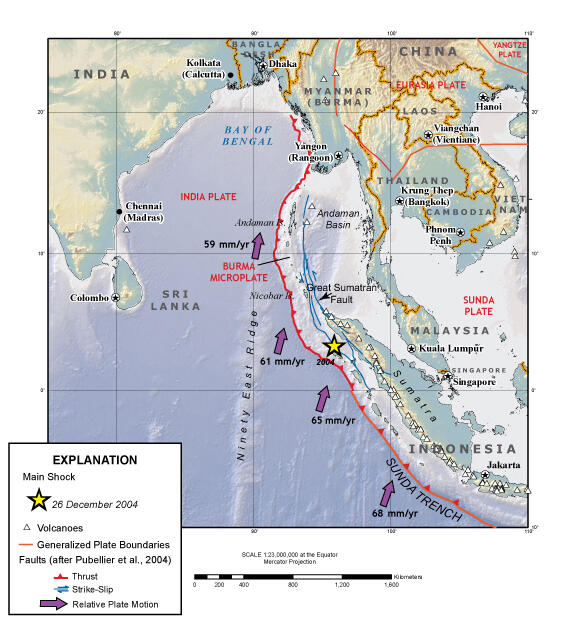 map indian ocean tsunami 2004