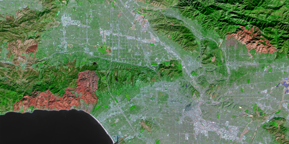Landsat 9 Image of the Greater Los Angeles Fires - January 14, 2025 (During)