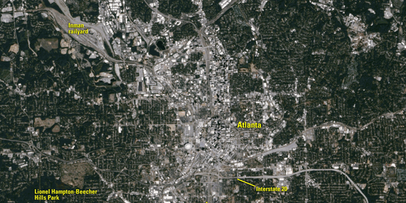 Animation demonstrating urban heat in Atlanta, GA