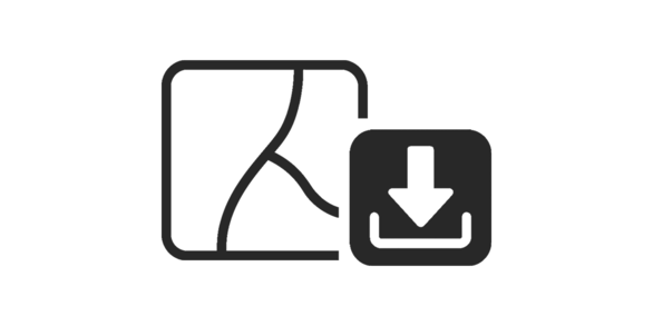 a simplified map with a download arrow beside it