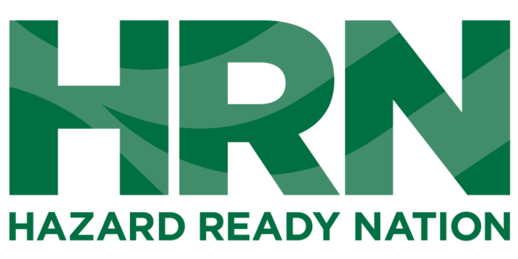 Logo featuring stylized versions of the letters H, R, and N and a tagline reading "Hazard Ready Nation"