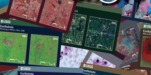 cards layered on top of each other. Earthshots logo in top right