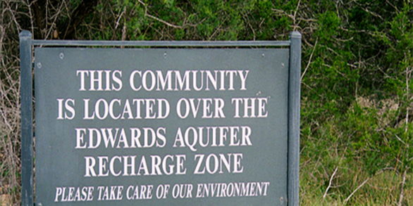 this community is located over the edwards aquifer recharge zone
