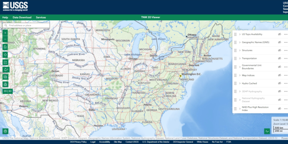 The National Map Viewer web application