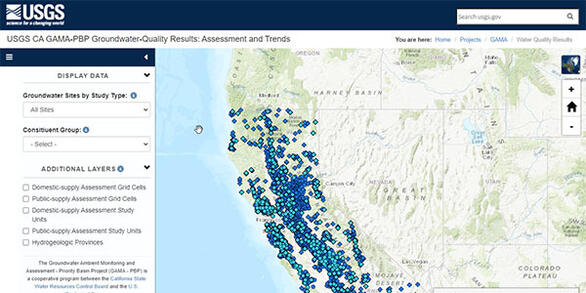 GAMA-PBP Groundwater Quality Assessment and Trends Data