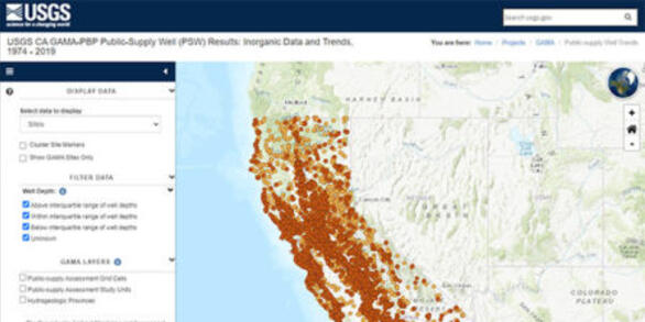 Public Supply Well Inorganic Constituent Data and Trends Map