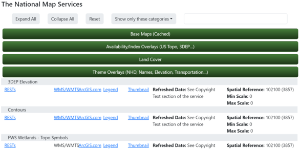 TNM service page screenshot